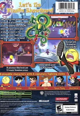 Xiaolin Showdown (USA) box cover back